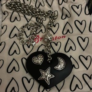 Brighton Discontinued Black/Silver heart necklace.